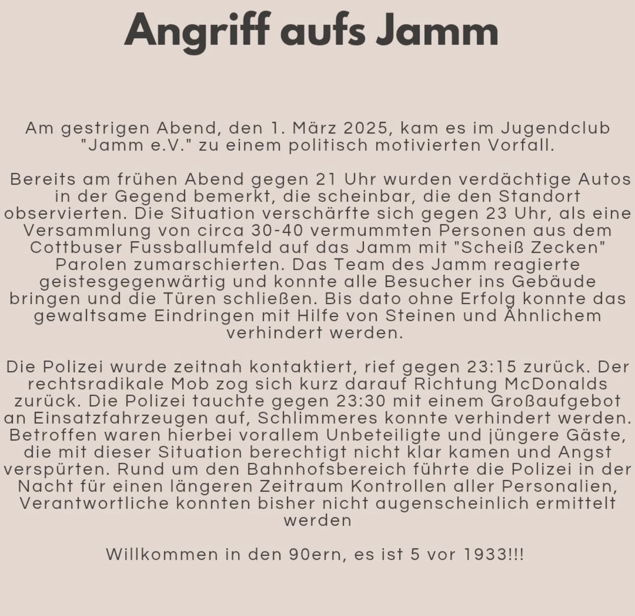 Statement Jamm